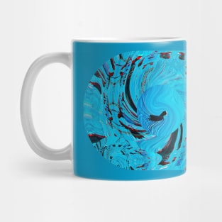 Bird in water, psychedelic artwork Mug